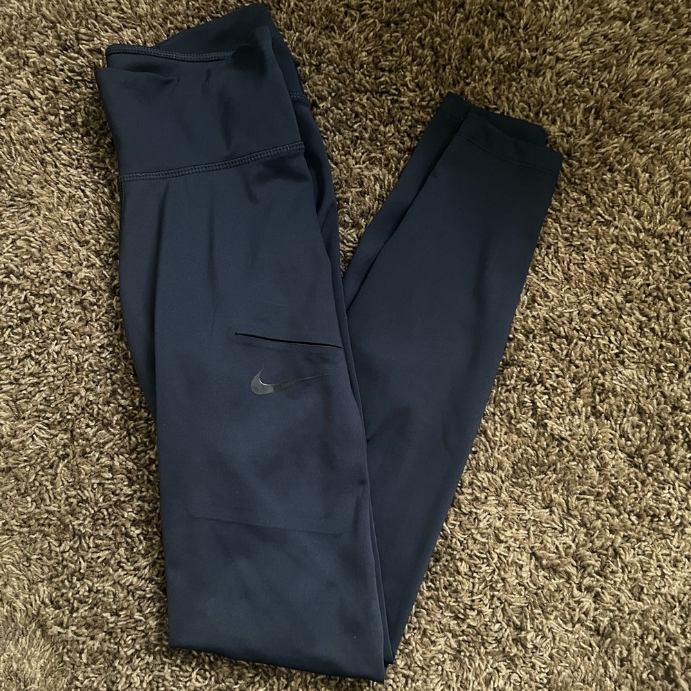 Nike Dri-Fit Leggings— Navy Blue Sz XS